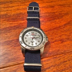 Timex Expedition Indiglo Watch w Day Date WR100M.